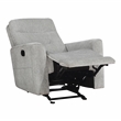 Lexicon Lyndon Chenille Glider Reclining Chair in Gray