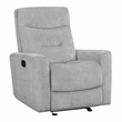 Lexicon Lyndon Chenille Glider Reclining Chair in Gray