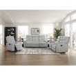 Lexicon Lyndon Chenille Glider Reclining Chair in Gray