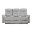 Lexicon Lyndon Chenille Double Reclining Sofa in Gray