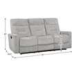 Lexicon Lyndon Chenille Double Reclining Sofa in Gray