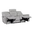 Lexicon Lyndon Chenille Double Reclining Sofa in Gray