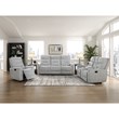 Lexicon Lyndon Chenille Double Reclining Sofa in Gray