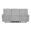 Lexicon Lyndon Chenille Double Reclining Sofa in Gray