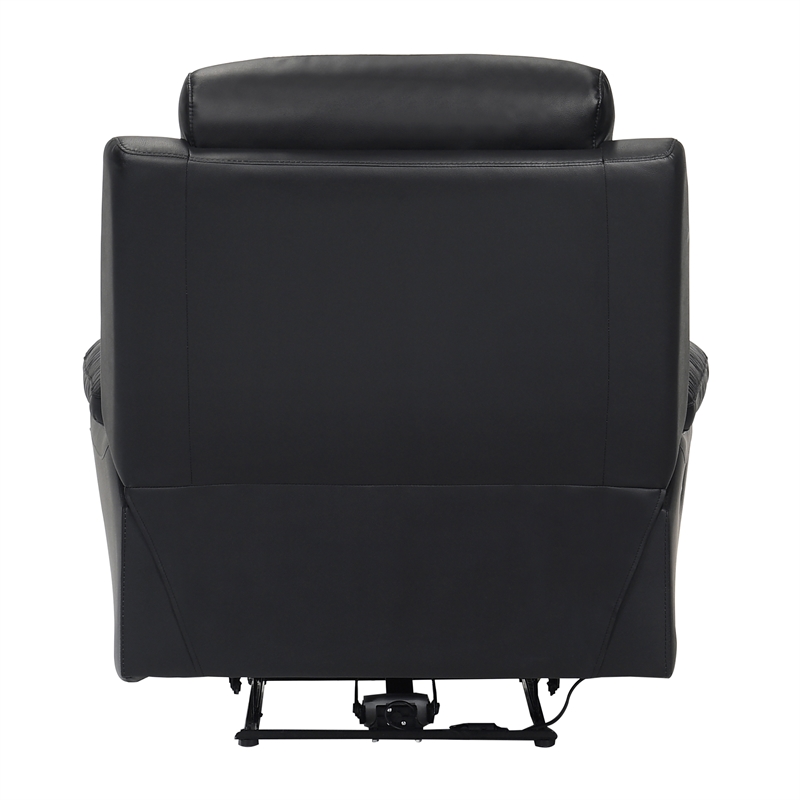 Lexicon Hancock Leather Power Reclining Chair in Black