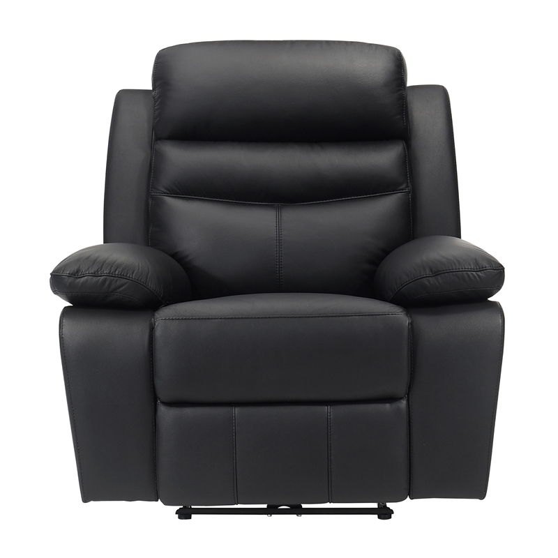 Lexicon Hancock Leather Power Reclining Chair in Black