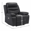 Lexicon Hancock Leather Power Reclining Chair in Black