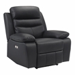 Lexicon Hancock Leather Power Reclining Chair in Black
