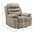 Lexicon Hancock Leather Power Reclining Chair in Latte
