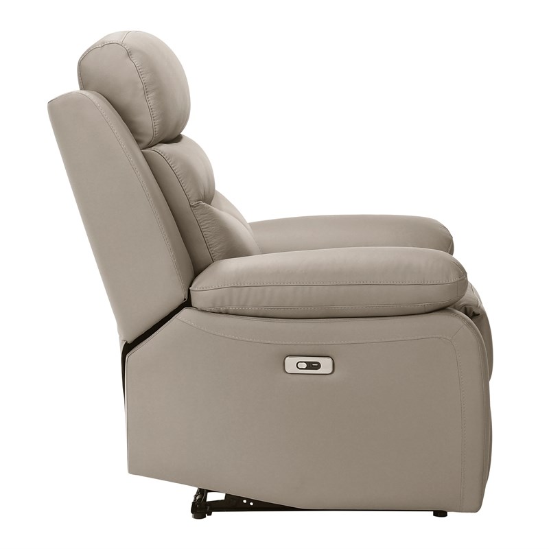 Lexicon Hancock Leather Power Reclining Chair in Latte