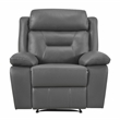 Lexicon Laconia Leather Reclining Chair in Dark gray