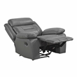 Lexicon Laconia Leather Reclining Chair in Dark gray