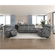 Lexicon Laconia Leather Reclining Chair in Dark gray