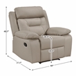 Lexicon Laconia Leather Reclining Chair in Latte