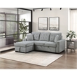 Lexicon Waitsfield 2-Piece Textured Sectional with Left Chaise in Gray