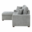 Lexicon Waitsfield 2-Piece Textured Sectional with Left Chaise in Gray