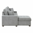 Lexicon Waitsfield 2-Piece Textured Sectional with Left Chaise in Gray