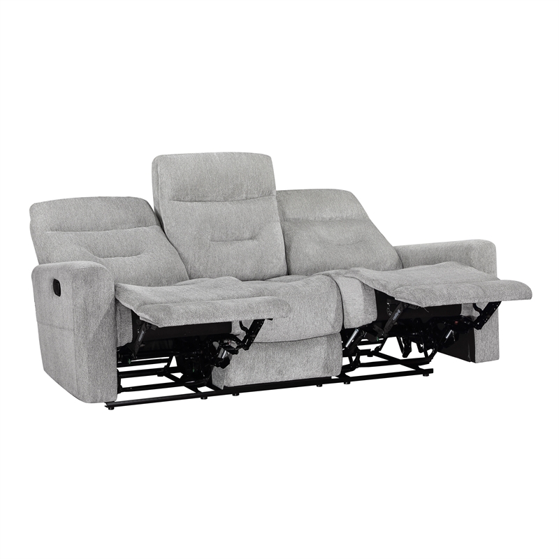 Lexicon Lyndon 2-Piece Chenille Sofa Set in Gray