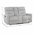 Lexicon Lyndon 2-Piece Chenille Sofa Set in Gray