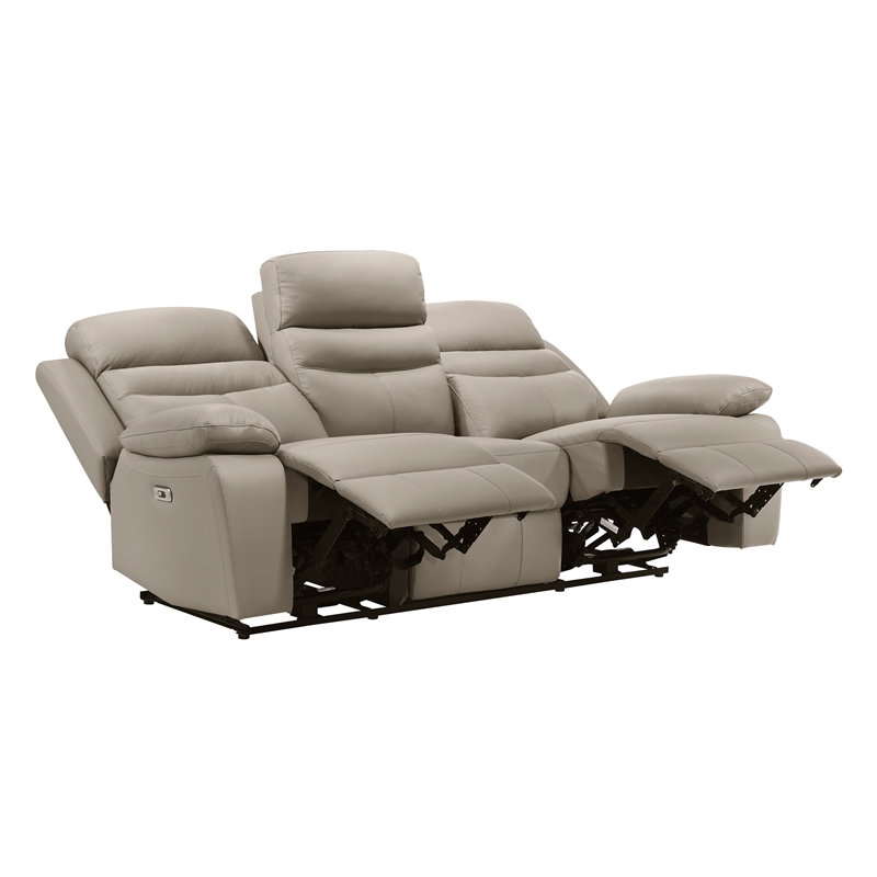 Lexicon Hancock 2-Piece Leather Sofa Set in Latte