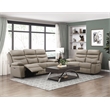 Lexicon Hancock 2-Piece Leather Sofa Set in Latte