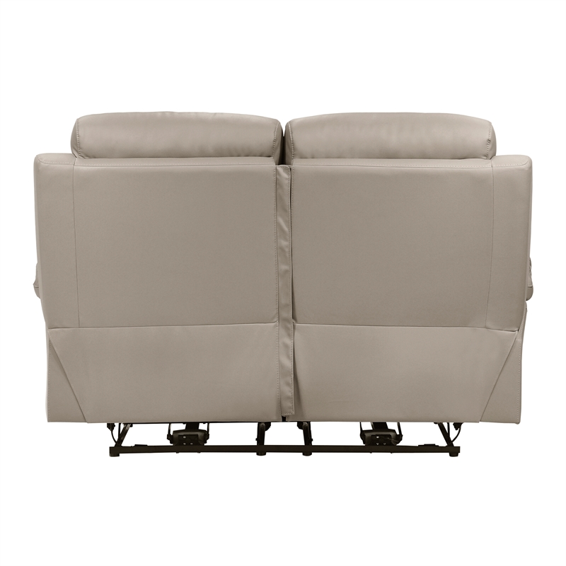 Lexicon Hancock 2-Piece Leather Sofa Set in Latte