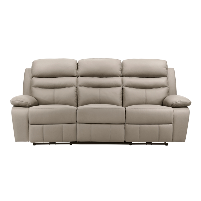 Lexicon Hancock 2-Piece Leather Sofa Set in Latte