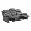 Lexicon Laconia 2-Piece Leather Sofa Set in Dark gray