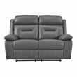 Lexicon Laconia 2-Piece Leather Sofa Set in Dark gray