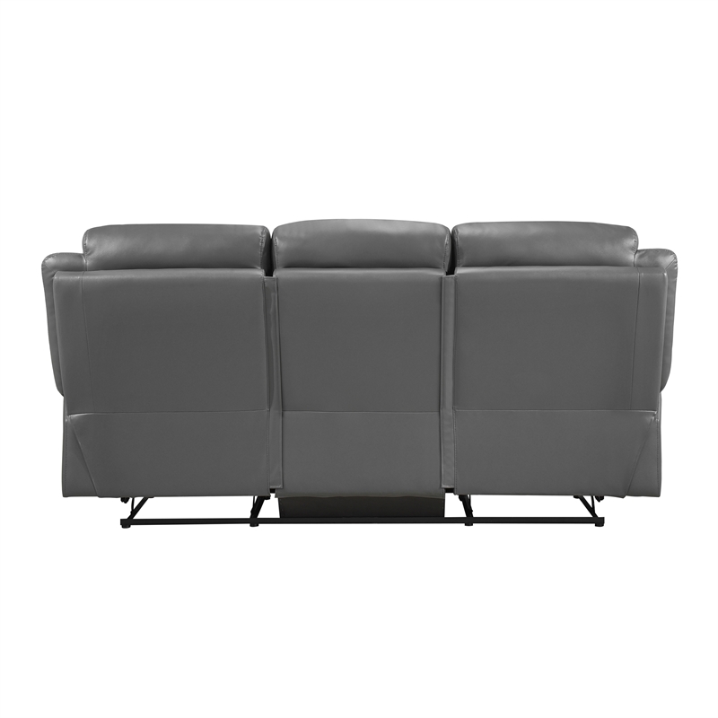 Lexicon Laconia 2-Piece Leather Sofa Set in Dark gray