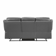 Lexicon Laconia 2-Piece Leather Sofa Set in Dark gray