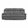 Lexicon Laconia 2-Piece Leather Sofa Set in Dark gray