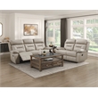 Lexicon Laconia 2-Piece Leather Sofa Set in Latte
