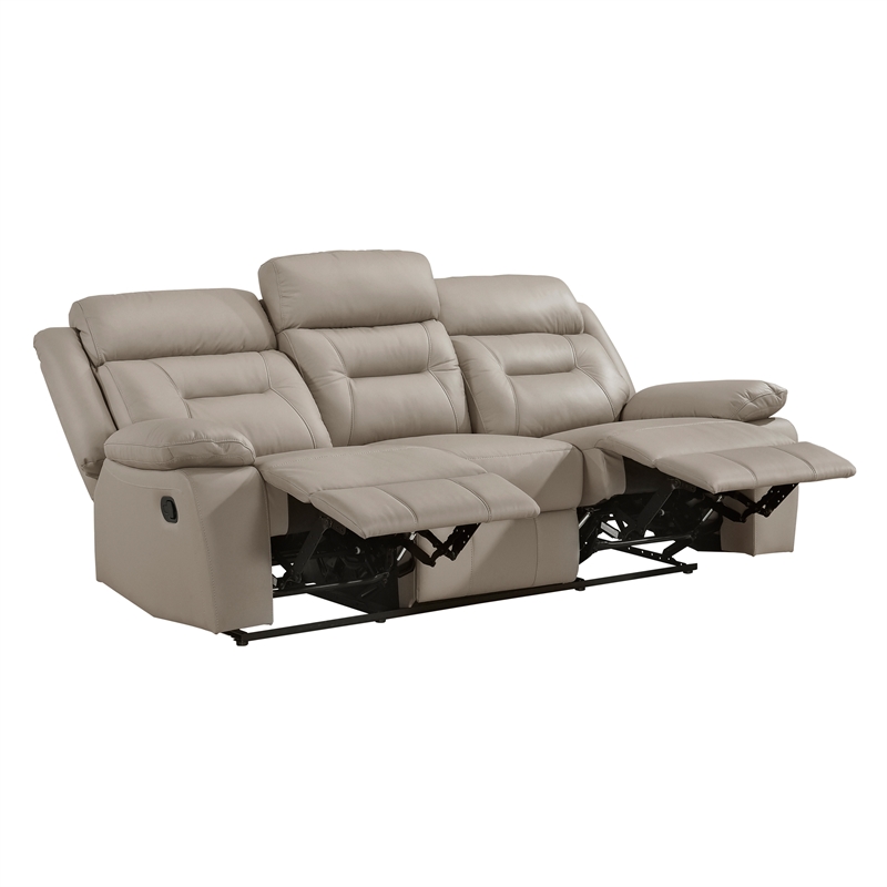Lexicon Laconia 2-Piece Leather Sofa Set in Latte