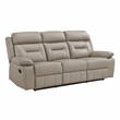 Lexicon Laconia 2-Piece Leather Sofa Set in Latte