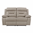 Lexicon Laconia 2-Piece Leather Sofa Set in Latte