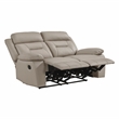 Lexicon Laconia 2-Piece Leather Sofa Set in Latte