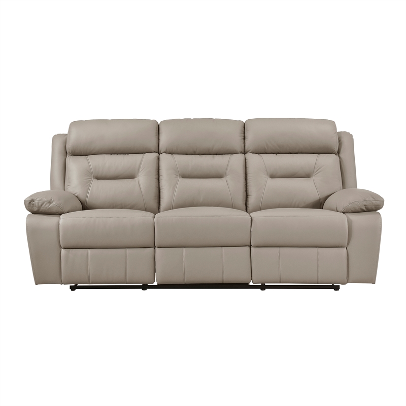 Lexicon Laconia 2-Piece Leather Sofa Set in Latte