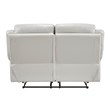 Lexicon Laconia 2-Piece Leather Sofa Set in Silver