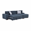 Lexicon Raife 2-Piece Chenille Sectional with Right Chaise in Blue