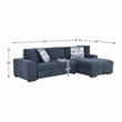 Lexicon Raife 2-Piece Chenille Sectional with Right Chaise in Blue