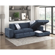 Lexicon Raife 2-Piece Chenille Sectional with Right Chaise in Blue
