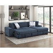 Lexicon Raife 2-Piece Chenille Sectional with Right Chaise in Blue