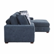Lexicon Raife 2-Piece Chenille Sectional with Right Chaise in Blue