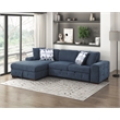 Lexicon Raife 2-Piece Chenille Sectional with Left Chaise in Gray