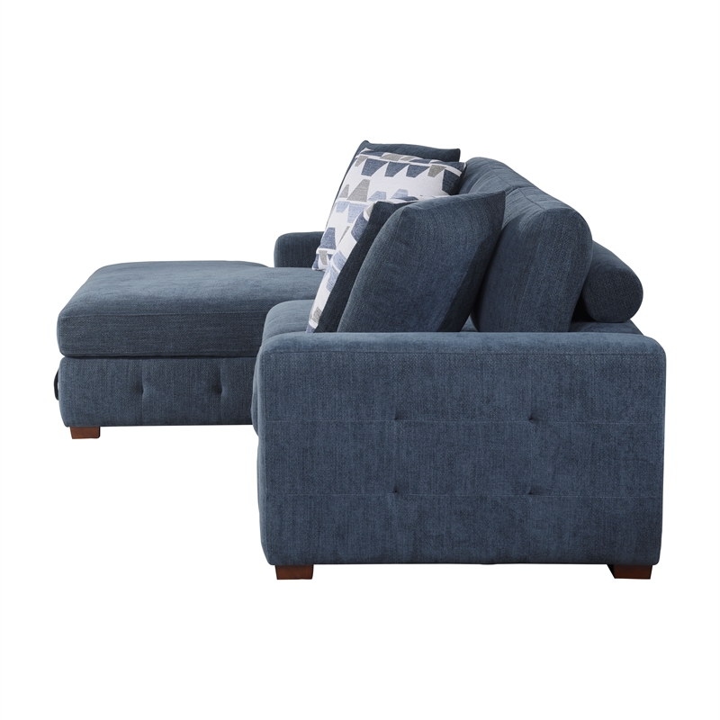 Lexicon Raife 2-Piece Chenille Sectional with Left Chaise in Gray