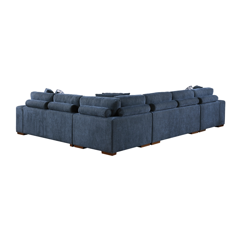 Lexicon Raife 4-Piece Chenille Sectional with Left Chaise in Gray