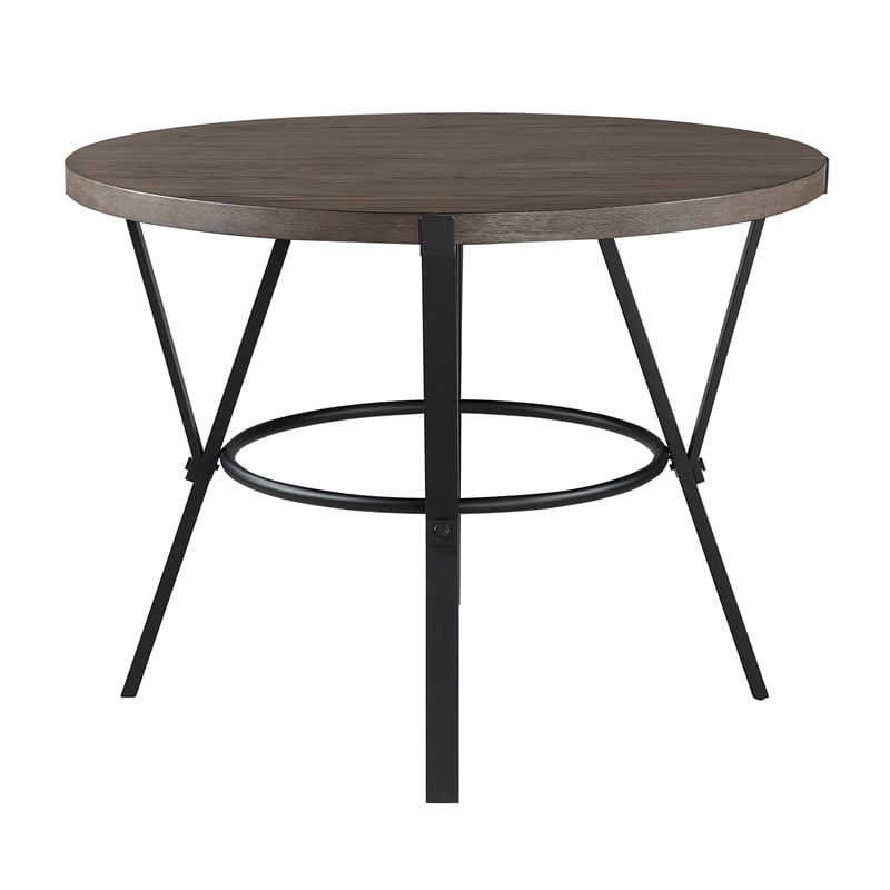 Lexicon Crowley Metal and Wood Counter Height Table in Black