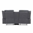 Lexicon Dean Microfiber Double Reclining Love Seat in Gray