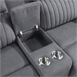 Lexicon Dean Microfiber Double Reclining Love Seat in Gray